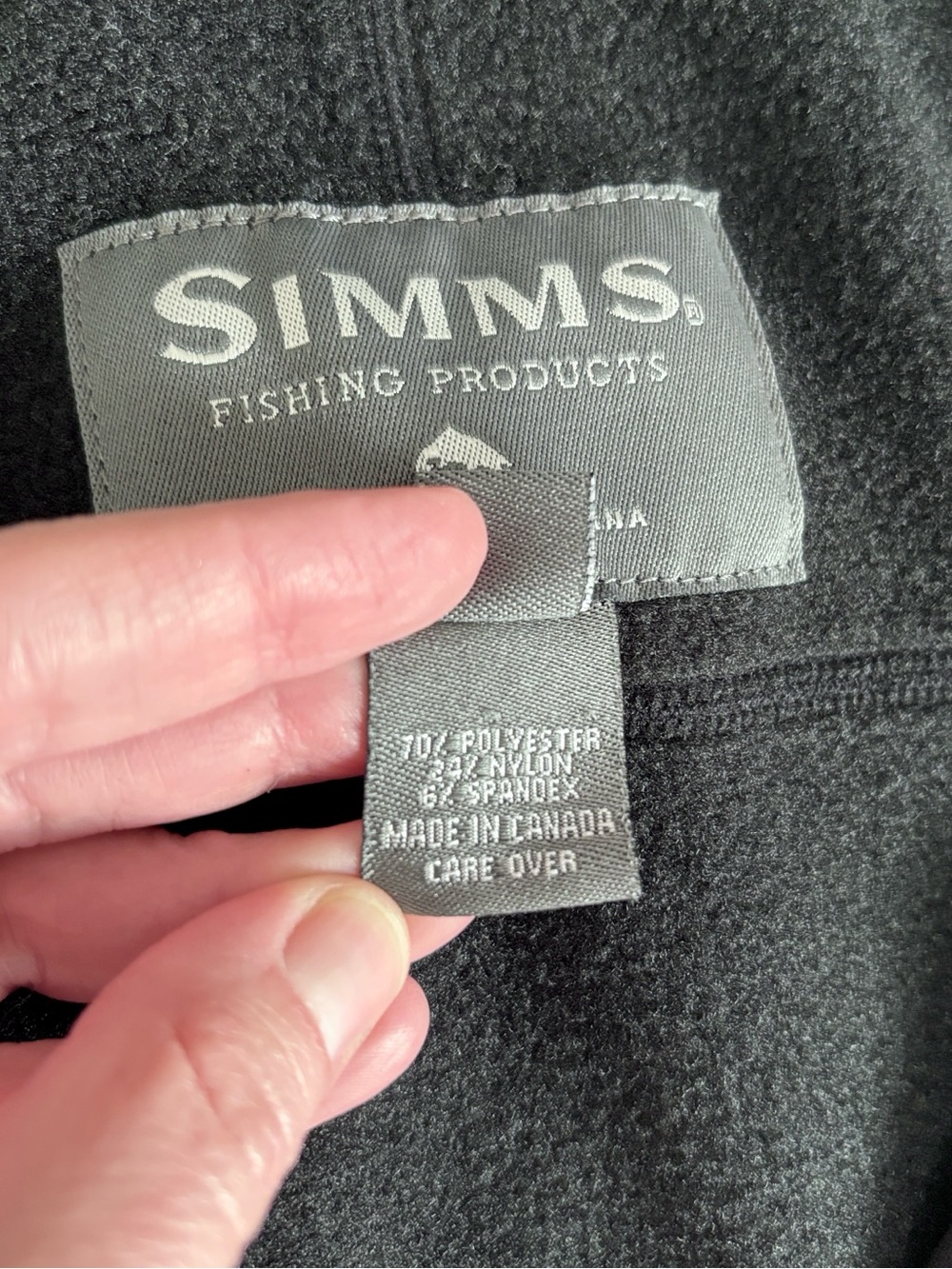 Men’s Simms Fleece Mid Layer Bib Black Fishing Size Medium - Picture 4 of 9